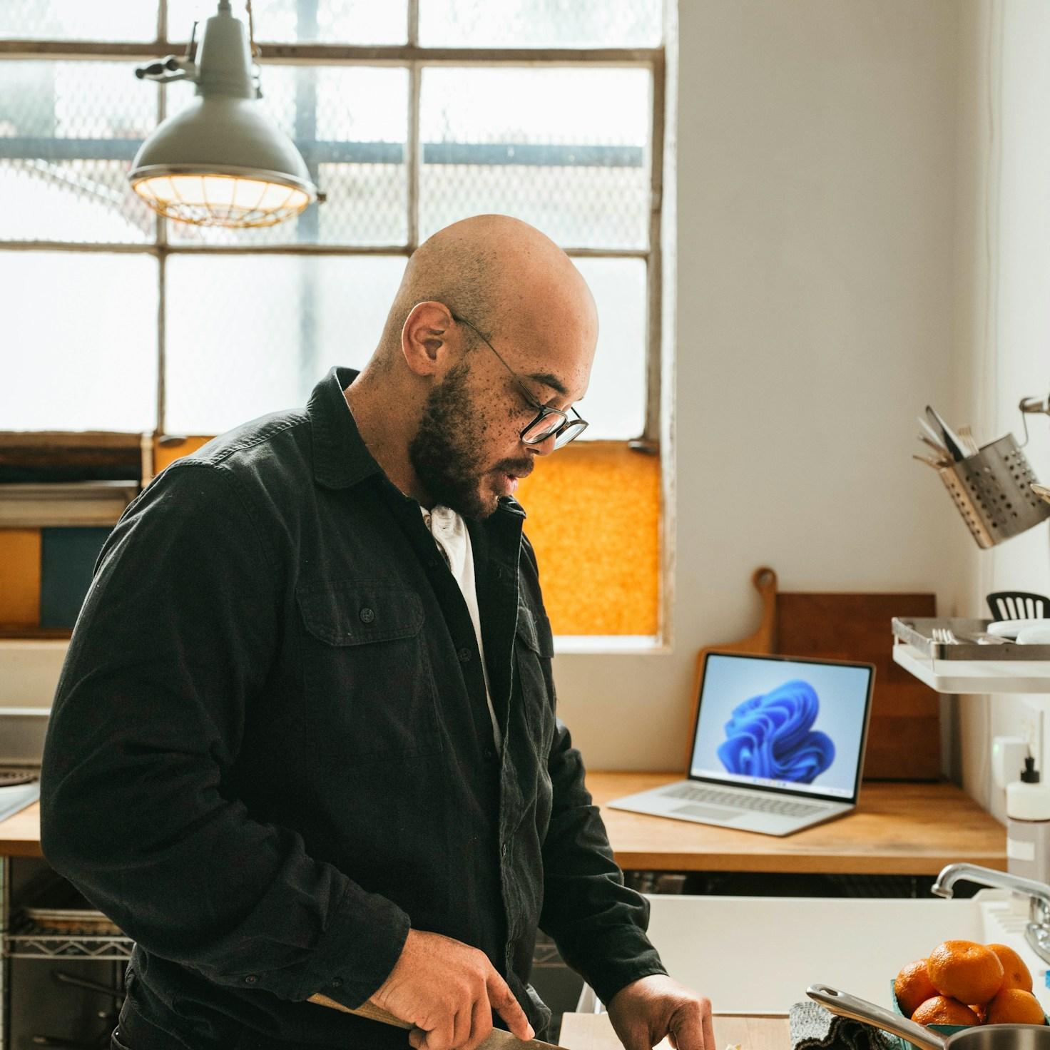 Measured baking ingredients prepared on a counter